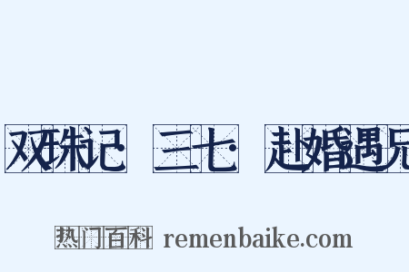 双珠记·三七·赴婚遇兄是什么意思的图片